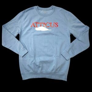 Atticus Clothing Dead Bird Sweatshirt Mens L (Slim Fit) Blue Graphic Emo Skater